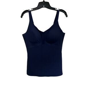 Honeylove Sculpting Shapewear Tank Top Seamless Compression Camisole Navy Sz L